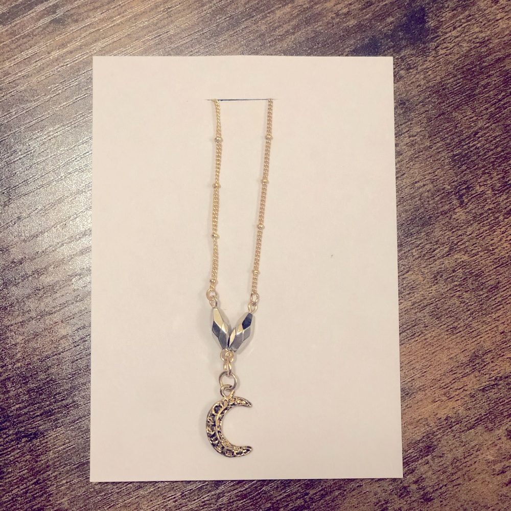 GOLD Moon & Metallics Mid Length Necklace